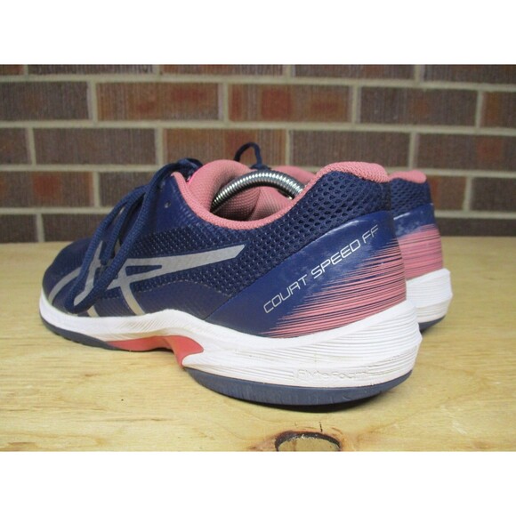 ASICS Womens Court Speed FF Shoes 1042A080 Blue Pink Pickleball Tennis Size 11 - Picture 10 of 16
